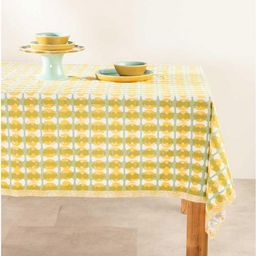 FREEDOM TREE Yellow Cotton 8-Seater Table Cover-image-41