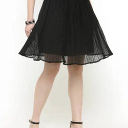 Sera Black Above Knee Skirt-image-68