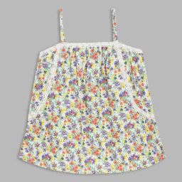 Blue Giraffe Kids Multicolor Floral Print Top-image-43