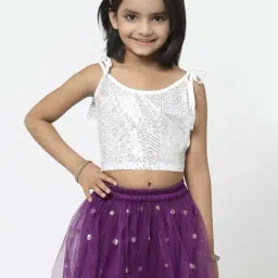 studiorasa Kids White Sequence Top-image-8