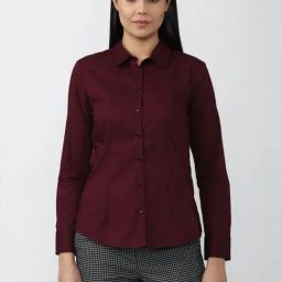 Van Heusen Maroon Regular Fit Shirt-image-43