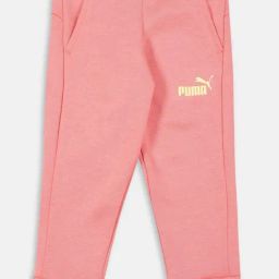 Puma Kids Carnation Pink Cotton Logo Pants-image-58