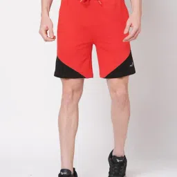 Fitz Red Slim Fit Striped Shorts-image-3