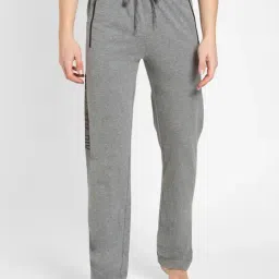 Jockey 9510 Grey Melange Super Combed Cotton Rich Trackpants with Side & Back Pockets-image-76