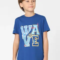 Jack & Jones Junior Royal Blue Printed T-Shirt-image-29