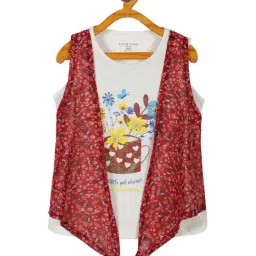 Plum Tree Kids White & Yellow Floral Print T-Shirt (Pack of 2)-image-76