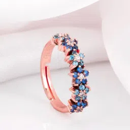 GIVA 925 Silver Rose Gold Glinting Crown Ring for Women & Girls-image-72