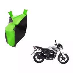 Auto Pearl Waterproof Two Wheeler Cover For Yamaha SZ-S (Green & Black)-image-78