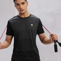 HRX by Hrithik Roshan Striped Rapid-Dry Training T-shirt-picture-22