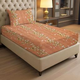 IVAZA Orange Geometric 1000 Polyester Single-image-65