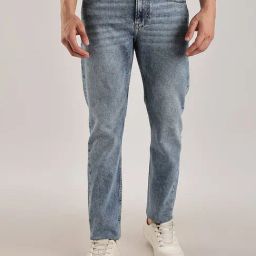 Calvin Klein Light Blue Light-Wash Slim Fit Mid Rise Jeans-image-23