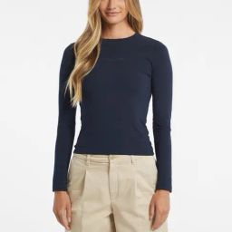 Guess Jeans Navy Cotton Slim Fit Top-picture-37