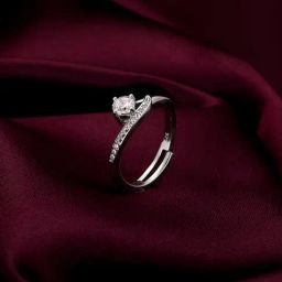 GIVA 925 Silver Anushka Sharma Silver Zircon Embrace Ring for Women & Girls-image-96
