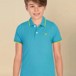 Allen Solly Kids Blue Regular Fit Polo T-Shirt-image-32