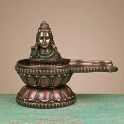 Ekaa Handicrafts Multicolour Bonded Bronze Shivling-39