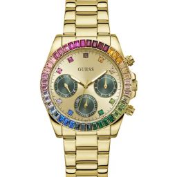 GUESS Halo Women Gold Round Dial Analog Watch - GW0690L4-35