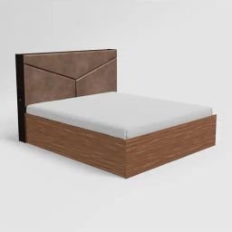 Godrej Interio Glory Morf Brown Engineered Wood Cinnamon Queen Size Bed with Box Storage-image-21