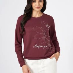 Honey by Pantaloons Maroon Graphic Sweatshirt-picture-10