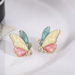 VAGHBHATT Gold-Plated Butterfly Shaped Studs-96