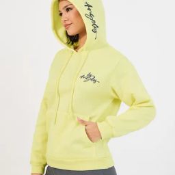 Styli Yellow Printed Hoodie-image-62