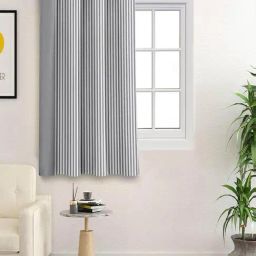 Saral Home Grey Cotton Stripe Curtain-17