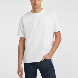 Guess Jeans Pure White Cotton Oversized T-Shirt-image-21