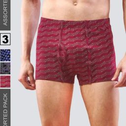 Lux Nitro Assorted Cotton Regular Fit Print Trunks - Pack of 3-picture-18