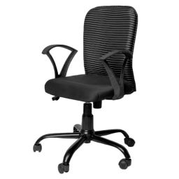 Valley Green Padded Cushion 41.5x23.5 inch Black Mid Back Lininig Office Chair with Mould-10