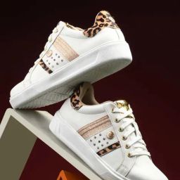 Carlo Romano Women's White Casual Sneakers-image-37