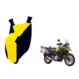 Auto Pearl Waterproof Two Wheeler Cover For Suzuki V-Strom 650 XT (Yellow & Blue)-image-63