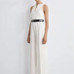 MANGO Round Neck Basic Jumpsuit With Belt-23
