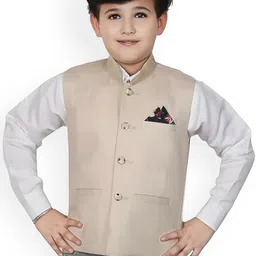 Qitty Boys Woven Nehru Jacket With Shirt-image-96