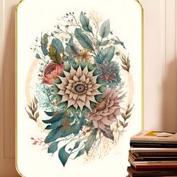 SAF White & Blue Elegant Botanical Floral Wooden Wall Art-image-65