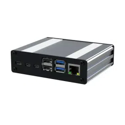 RS PRO Aluminium Case for use with Raspberry Pi 4 in Silver Model No 2309822-0