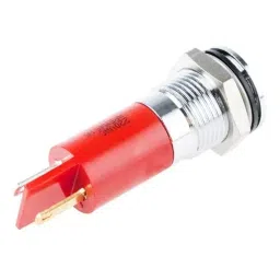 RS PRO Red Panel Mount Indicator 220V AC, Mounting Hole Size 14 mm, Termination Type Faston, Solder Lug, IP Rating IP67, Model No 8484594 image 3