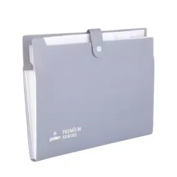 POLEN Fullscape Expanding File Folder 12 Pocket With Adjustable Buckle Pestal Grey-47