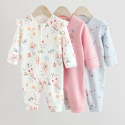 NEXT Set of 3 Infant Kids Pure Cotton Printed Rompers-picture-11