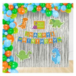 Untumble Dinosaur Foil Curtain Birthday Kit - Multicolour-image-41