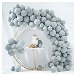 Bubble Trouble Pastel Colored Rubber Balloons Pastel Party Decorations Grey -Pack Of 50-image-78