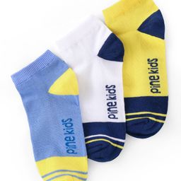 Pine Kids Ankle Length Socks Logo Design Pack of 3 - Multicolor-image-25