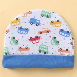 Ben Benny Cotton Baby Cap Vehicle Print Blue - Diameter 9 cm-image-14