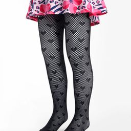 Kookie Kids Cotton Blend Knit Heart Design Stockings - Black-image-34