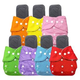 Sparkle Joy Free Size Reusable Cloth Diaper With Insert Pack Of 7 - Multicolor-6