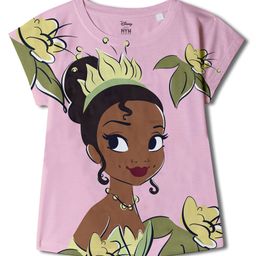 Wear Your Mind Disney Princess Featuring Half Sleeves Tiana Printed Top - Pink-picture-10