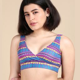 &Circus Modal Floral Printed Maternity Bra With Nursing Access - Lavender-image-71