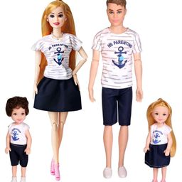 Magicwand Pretend Play Plastic Fashion Doll Family with Handbag,Shoes,Goggles,Shoes and Hat Pack of 1 Family Multi-Colored Random Design-image-81