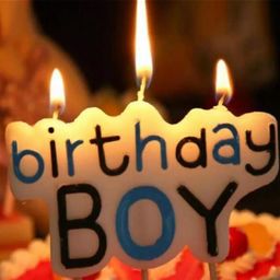 Funcart Birthday Boy Blue Glitter Cake Topper Candle-image-8