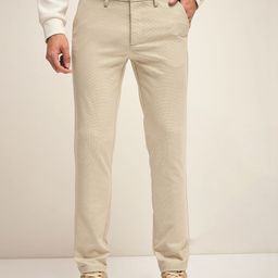 THE BEAR HOUSE Men Slim Fit Chinos Trousers-image-86