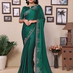 Rhey Beads and Stones Emebllished Pure Georgette Saree-image-73
