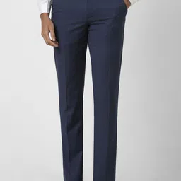Van Heusen Men Checked Slim Fit Formal Trousers-image-59